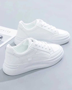 seekort White Stylish Casual Sneakers For Women