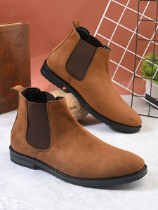 Prodock Men Casual Comfortable Chelsea Slip-On Outdoor Synthetic Leather Boots For Men Boots For Men