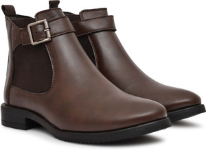 ALLEVIATER Synthetic Leather Stylish Above Ankle Boots Redefining Women's Boots For Women Boots For Women