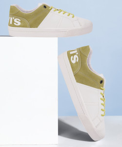 LEVI'S Men's White Color Block Sneakers Sneakers For Men