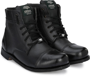 OMEE GOLD Army Leather Parade/Drill/Military/Tactical/Trekking Ankle Boots for Men Boots For Men