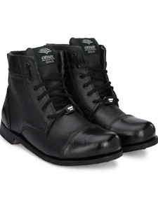 OMEE GOLD Army Leather Parade Drill/Military/Tactical/Training/Trekking Black Ankle Boots Boots For Men