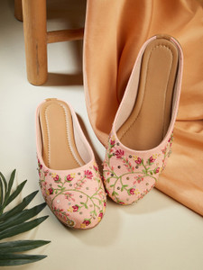 The Princess Creation Women Embellished Ethnic Mules flats Casuals For Women