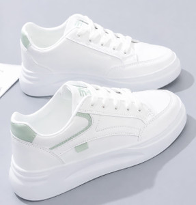 KEEYLESS Trendy White Stylish Casual Shoes For Women