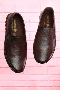 BUCKAROO NARDO Genuine Leather Slip On Sneakers For Men