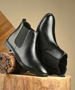Aeonik Synthetic Leather Lightweight Comfortable Walking Outdoor Slip On Chelsea Boots For Men