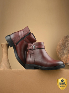 Roadster Stylish Textured Ankle Length Versatile Boots For Women