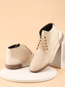 Roadster Men Solid Colour Lace-Up Mid Ankle Length Casual Shoes Boat Shoes For Men