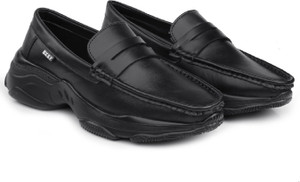 YUVRATO BAXI Men's New Black Synthetic Material Casual Loafer And Mocasion Slip-On shoes. Loafers For Men