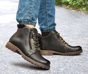 Vellinto Royal Look Zipper Boots For Men ll Casual Shoes For Men Boots For Men