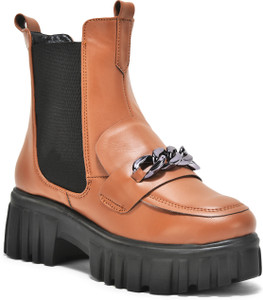 Zish store Zish Store Women Fashion Casual Boot High Ankle Heel for Girls and Women's Boots Boots For Women