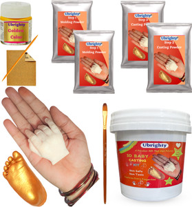 Ubrighty Ubrighty 3D Baby 1 Hand and 1 Foot Casting kit for Baby special Gift ...