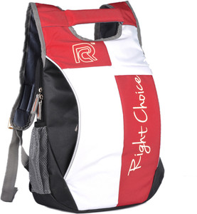 RIGHT CHOICE (2231) BLACK RED WHITE stylish tuff quality college school casual bag boy & girl 20 L Backpack
