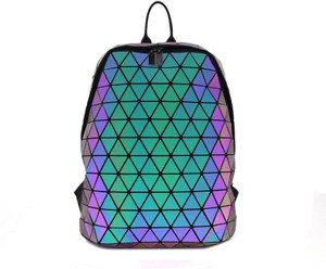 BATCAT Luminous Geometric Holographic Reflective Backpack Color Changing Bag 25 L Backpack