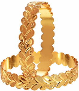 Jewar Mandi Brass Gold-plated Bangle Set