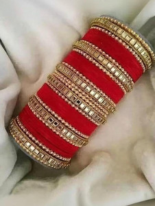 Mayra Creation Metal Zircon Gold-plated Bangle Set