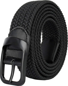 ZORO Men & Women Casual, Party Black Canvas Belt