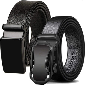 PROVOGUE Men Casual, Formal, Evening, Party Black Artificial Leather Belt
