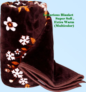COZYEXPORTS Floral Single Mink Blanket for  Mild Winter