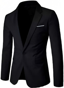 Darbar In Solid Single Breasted Casual, Festive & Wedding, Formal, Lounge Wear, Party Men Blazer