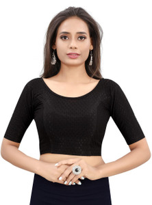 PU Fashion Round Neck Women Blouse