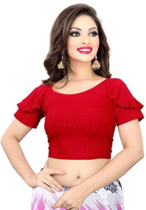 PU Fashion Round Neck Women Blouse
