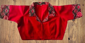 Mou Collection Band collar Women Blouse