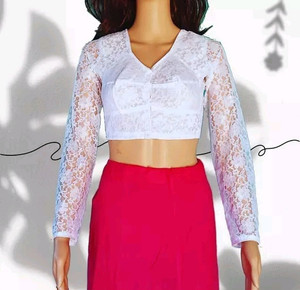 Sathi Creation Round Neck Women Blouse