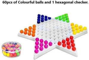 HK Sports Plastic Chinese Checkers Board Game & Creative Activities Party & Fun Board Game
