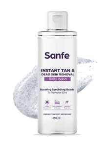 Sanfe Instant Tan & Dead Skin Removal Exfoliating Body Wash | For men & women