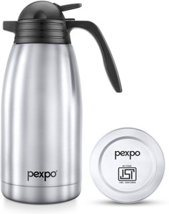 pexpo Stainless Steel Vacuum Insulated Cosmo Carafe, Hot and Cold Tea/Coffee 2000 ml Steel Flask