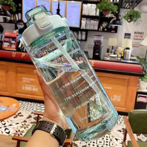 SEQUENCE Water Bottle with Motivational Time Markers 2000 ml