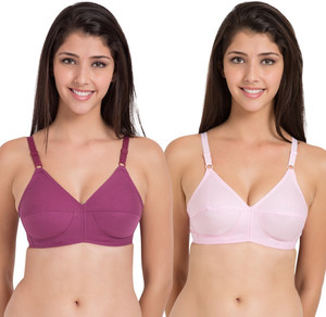 SOUMINIE by Belle Lingeries Classic Fit Cotton Non-Padded Pack of 2 Women Full Coverage Non Padded Bra