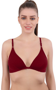 Effectinn Front Open Medium Coverage Cotton Bra Women T-Shirt Non Padded Bra