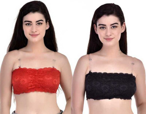 AARAA Beauty Lace Tube Bra Women Bralette Lightly Padded Bra
