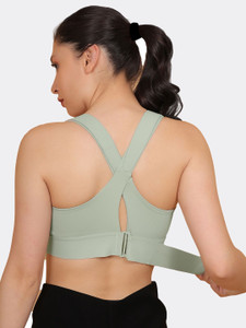 Wonder Queen Adjustable Strap Gym Bra Yoga Running Workout Bra Full Coverage Padded Fitness Women Sports Lightly Padded Bra