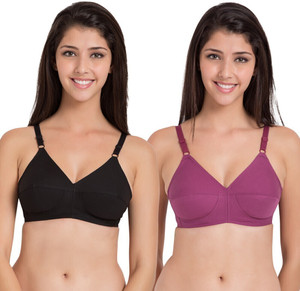 SOUMINIE by Belle Lingeries Classic Fit Cotton Non-Padded Pack of 2 Women Full Coverage Non Padded Bra