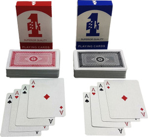 Gift Collection Number 1 Superior Quality Plastic Coated Playing Cards with 2 Set of Cards