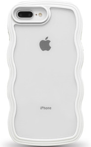 AMEYAA Back Cover for Apple iPhone 7 Plus, iPhone 8 Plus Adorable Curly Wave Frame Clear Case