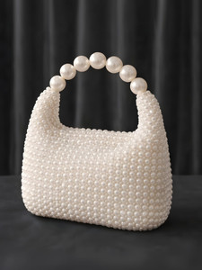 Grace Collections White Hand-held Bag Princess-Handbag