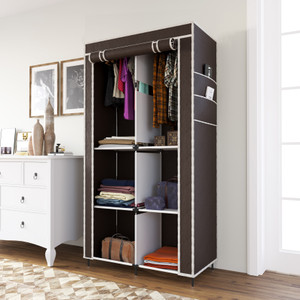 HUENISH Collapsible Wardrobe for Clothes PP Collapsible Wardrobe