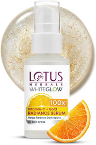 LOTUS HERBALS WhiteGlow Vitamin C and Gold Radiance Face Serum | For Dull & Dry Skin |