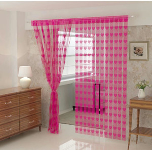 NIKITA ENTERPRISE 213 cm (7 ft) Polyester Semi Transparent Door Curtain Single Curtain