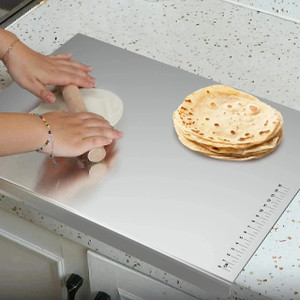 Henny STEEL Chopping Board For Kitchen Use Stainless Steel Cutting Board Sponge Cutting Board