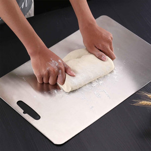 Crevice Dustless Healthy Food Steel Cutting Boards for Kitchen, Durable Safe Heavy Duty Stainless Steel Cutting Board