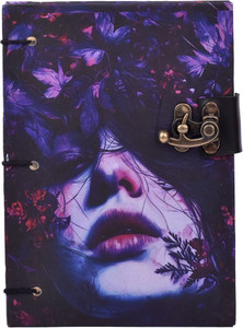 NIZAM HANDICRAFT Beautiful girl Printed Diary Notebook With Lock Clasp For Gift/Office A5 Diary 200 200 Pages