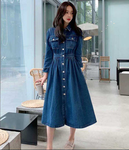 RKK Collection Women Fit and Flare Blue Midi/Calf Length Dress