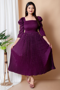 SS Fashion Women Gown Purple Maxi/Full Length Dress