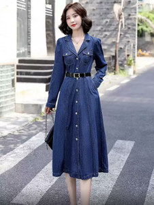 RKK Collection Women Fit and Flare Blue Midi/Calf Length Dress