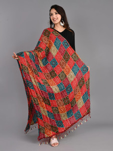 Parth Creation Polyester Striped Women Dupatta